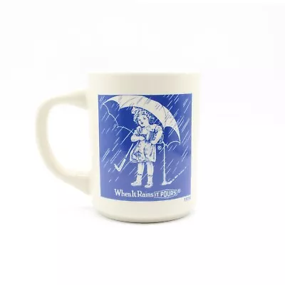 Vintage 1914 Morton Salt Advertising Umbrella Girl When It Rains It Pour Mug • $11