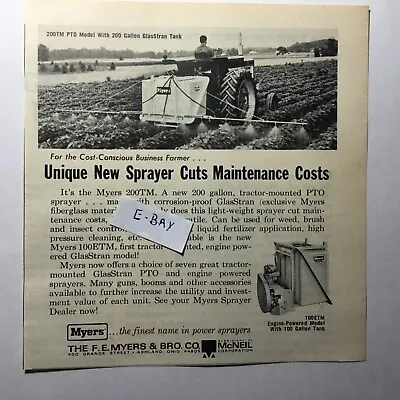 1968 Myers 200 PTO Sprayer. 1968 Ad. The F. E. Myers & Bro. Co. Ashland Ohio • $4.99