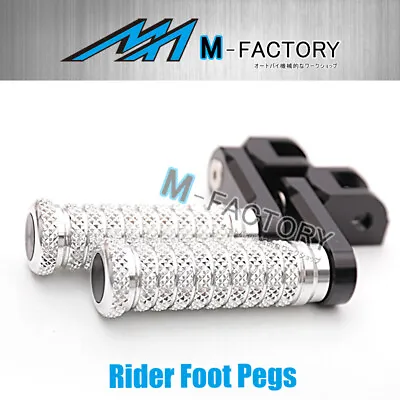 Silver M-Grip 40mm Extended Front Foot Pegs For Dragster 800 RR RC 15-19 18 17 • $66.99