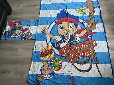 Used Reversible Jake And The Neverland Pirates Chidrens Single Bedding Set • £9.95