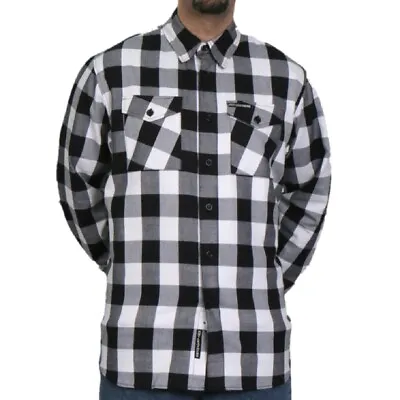 Hot Leathers Black And White Long Sleeve Flannel Shirt • $39.79