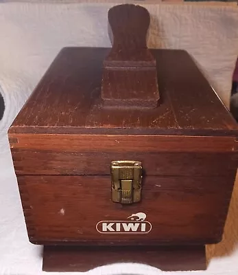 Vintage Kiwi Hand-Crafted Shoe Valet Shoe Shine Wooden Box Pre-Owned  • $29