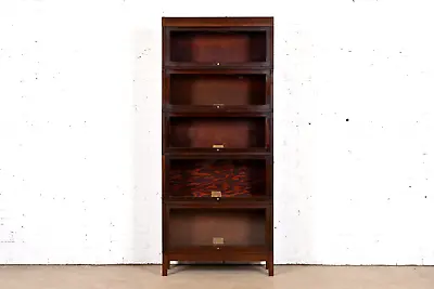 Antique Globe Wernicke Mahogany Five-Stack Barrister Bookcase Circa 1890s • $3795