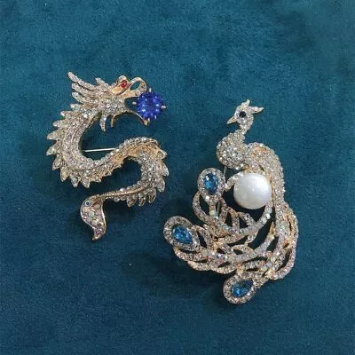 Classical Vintage Phoenix Dragon Brooch  Corsage Pin For Women Suit Jewelry Gift • $3.99