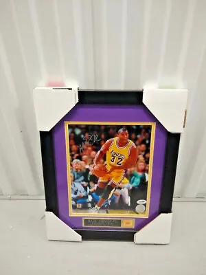 Magic Johnson Lakers Autographed 8x10 Photo Framed/ Matted- PSA/DNA • $175