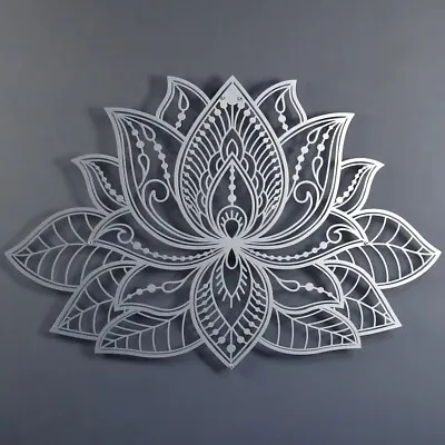 3D Lotus Metal Wall Art Mandala Decor For Homes Bedroom Metal Wall Art Annive • £62.28