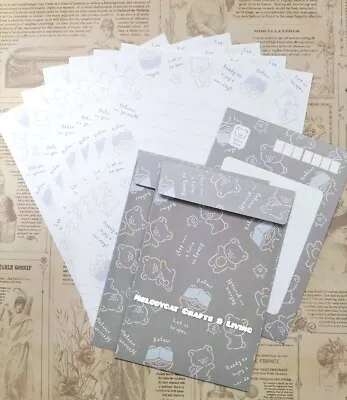 Rilakkuma Bear Letter Writing Set From Japan 4 Sheets 2 Env Paper Envelopes  • $6