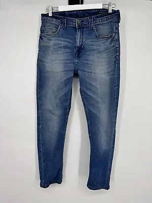 Men's United Color Of Benetton Carrot Skinny Blue Jean Size 32x26 • $24.97