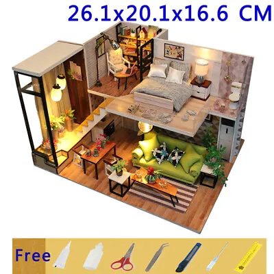 Romantic Europe 1:24 DIY Dollhouse Miniature Wooden Dolls House Kit +Full Cover  • £35.99