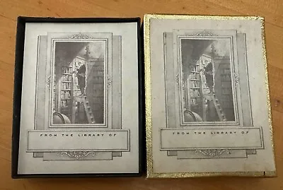 Vtg Antioch Bookplates Library Man On A Ladder 48 In Original Box Classic • $12