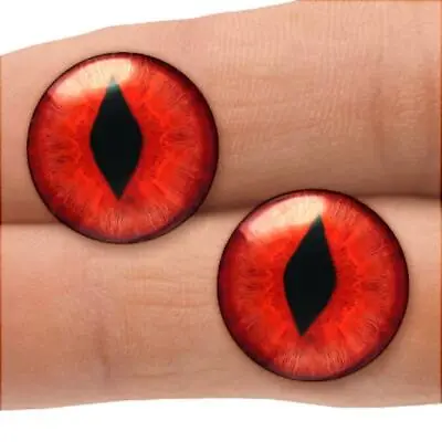 18mm Glass Monster Eyes Realistic Taxidermy Craft Eyeballs • $9.99