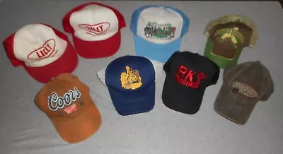 Mens Vintage Hats Lot Of 8 - Trucker - Strapback - John Deere - Farm - No Reserv • $0.99