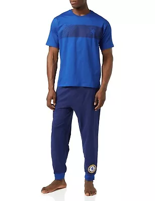 Chelsea F.C. Mens Cotton Pyjamas Chelsea PJs Official Merchandise • £19.95