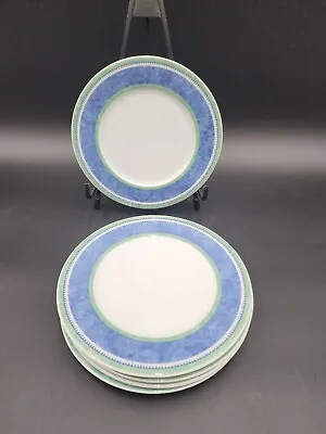 Set Of 5 Villeroy Boch 6 7/8” Blue Green Switch 3 Costa Bread And Butter Plates • $64.99