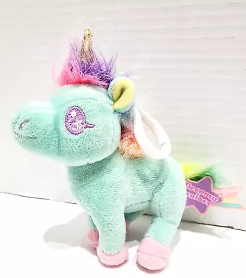 2018 NAKAJIMA DREAMY COLORS Unicorn Clip Plush Key Chain Bag Clip Rainbow 6  • $9.97