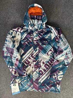 Oakley Thermolite Loose Fit Ski Snowboard Jacket Y2K Purple Teal | Mens Medium • $99.99