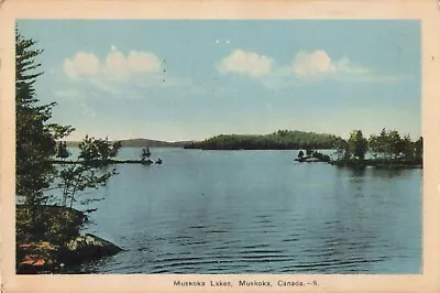 Muskoka Lakes Muskoka Ontario Canada 1939 Postcard • $4.95