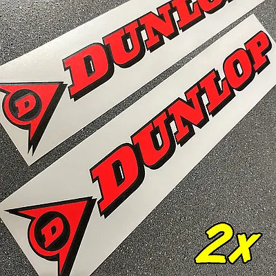 Dunlop Neon RED 8.25  21cm Decals Stickers Moto Gp Racing Sponsor Gsxr SET R 1 6 • $6.99