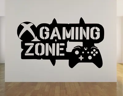 Xbox Style Gaming Zone Wall Sticker Vinyl Decals Gamer • £7.95