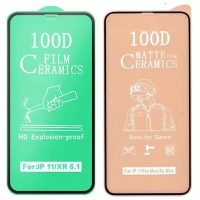 $5.57 • Buy 100D Ceramics Screen Protector Matt / HD IPHONE 14 13 12 Mini Se 11 Pro Max X 8