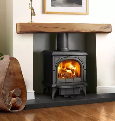 SOLID OAK FIREPLACE MANTEL BEAM MANTELPIECE Wood Lintel Log Burner Mantle Shelf • £134