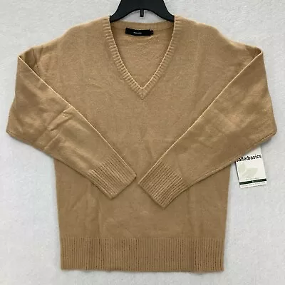 Vero Moda Womens Size M Brown Wool Acrylic Blend V-Neck Sweater Long Sleeve NWT • $16.99