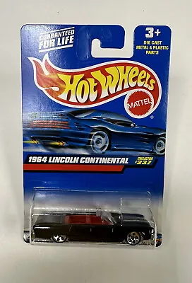 Hot Wheels - Black 1964 Lincoln Continental Convertible #237 W 5 Dot Wheels DG1 • $13.99