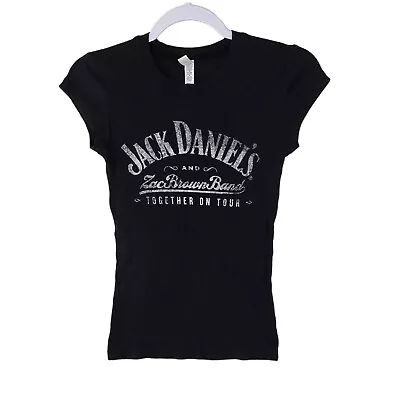 Jack Daniels Zac Brown Band T-Shirt Womens Medium Together On Tour Black Bella  • $13.52