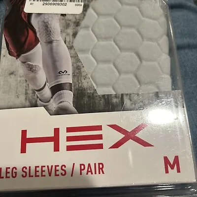 Pair - WHITE McDavid Basketball HEX Protective KNEE PADS Size Medium 2 Pcs NEW! • $18