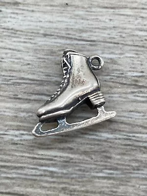 Ice Skate Skating Winter Sports Olympics OutdoorSterling Silver 3d Charm Pendant • £16.38