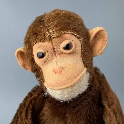 STEIFF Jocko Monkey Hand Puppet ~ ALL IDs Early Model 1952-53 German Mohair Toy • $95