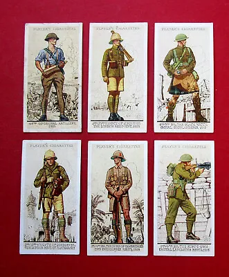 6 Player 1931 Cigarette Cards Uniforms Of The Territorial Army 33-34-35-36-37-38 • £1.59