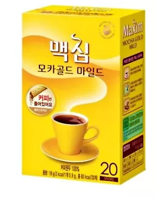 Maxim Mocha Gold Medium Roast Instant Coffee Black Americano Korean 20 Sticks • $3.99