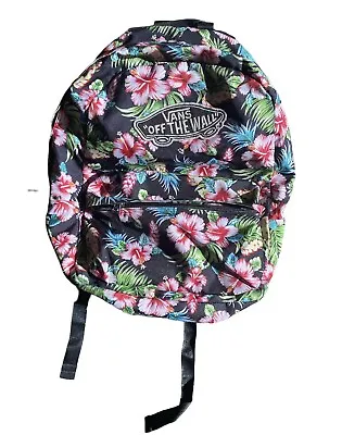 VANS Black Hawaiian Floral Backpack • $20