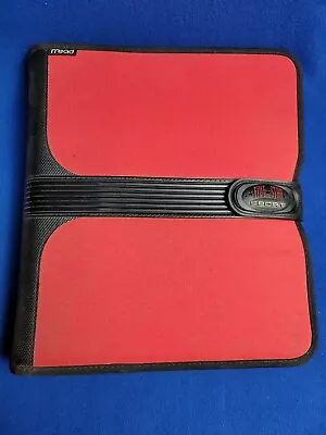 Mead 5 Star Sport Folder Binder Red W Paper Dividers & Eastpak Supply Holder  MH • $10.95