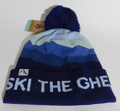 Ski The Ghee Ski Knit Cap  Targhee Wyoming Tetons  Pom Top • $19.95