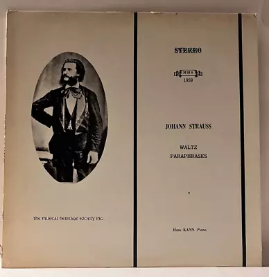 A68 Johann Strauss: Waltz Paraphrases 1980 Musical Heritage Society MHS 1959 • $12