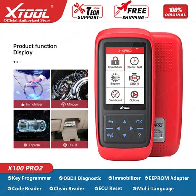 Xtool X100pro2 Obd2 Diagnostic Scanner Tool Odometer Adjustment ECU Programming • $259