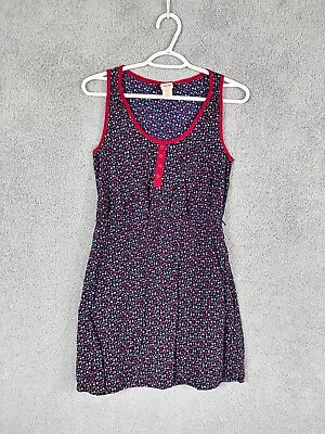 Mossimo Supply Co Dress Women Teen Medium Red Blue Floral Sleeveless Scoop Neck • $14.88