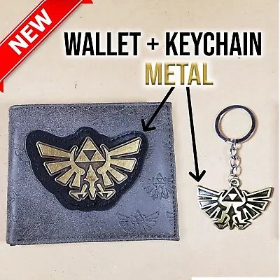 Zelda Wallet Metal Hylian Royal Family Crest Emblem + Metal Keychain Zelda Gift • $10.50