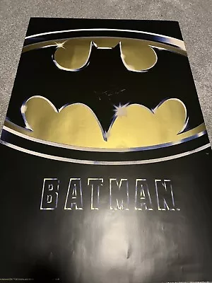 Batman 89 Foil Movie Poster - Bottleneck Gallery Signed By Michael Keaton 24x36 • $199