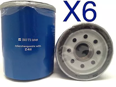 6X Oil Filter Suits Z411 FORD KIA MAZDA MITSUBISHI PROTON WZ411 • $24