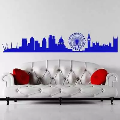 London Skyline Wall Sticker Decal Transfer England Britain Design Matt Vinyl UK • £14.70