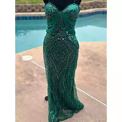 NMA Couture Formal Dress Size 4 Emerald Green Prom Homecoming-Read Description! • $49.99