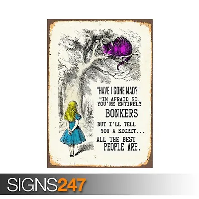 £3.95 • Buy ALICE IN WONDERLAND WERE ALL BONKERS (ZZ006)  RETRO POSTER - Poster A0 A1 A2 A3