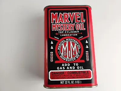 Vintage NOS MARVEL MYSTERY OIL 1 Qt Metal Can / FULL ~ Great Garage Graphics • $19.99