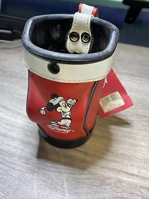 NWT Disney Mickey Mouse 99 Holes Of Golf Leather Mini Golf Bag Pen Pencil Holder • $15