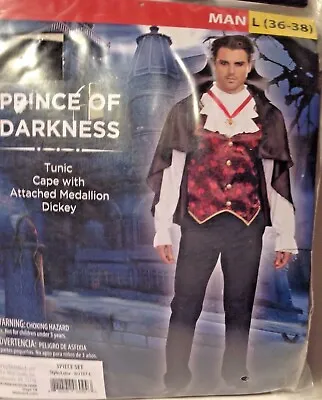 Adult Costune Vampire Prince Of Darkness Halloween Mens Size L 36-38 • $16.95