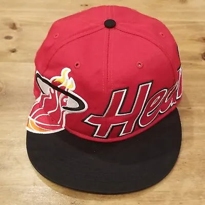 Miami Heat Hat Cap Snap Back Red Big Logo 47 One Size HWC NBA Basketball • $8.50