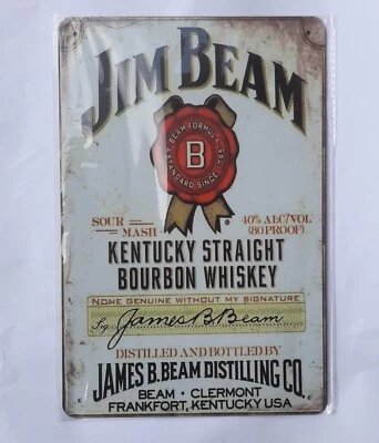 $9.50 • Buy Jim Beam Metal Tin Sign 29.5cmx19.5cm Retro Rusty Metal Brand New